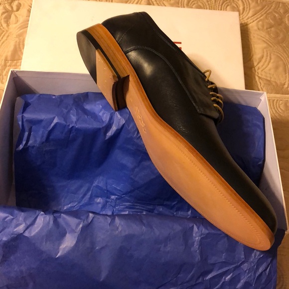 Millburn Plain Toe Derby Men’s Shoes in Navy - Picture 3 of 6